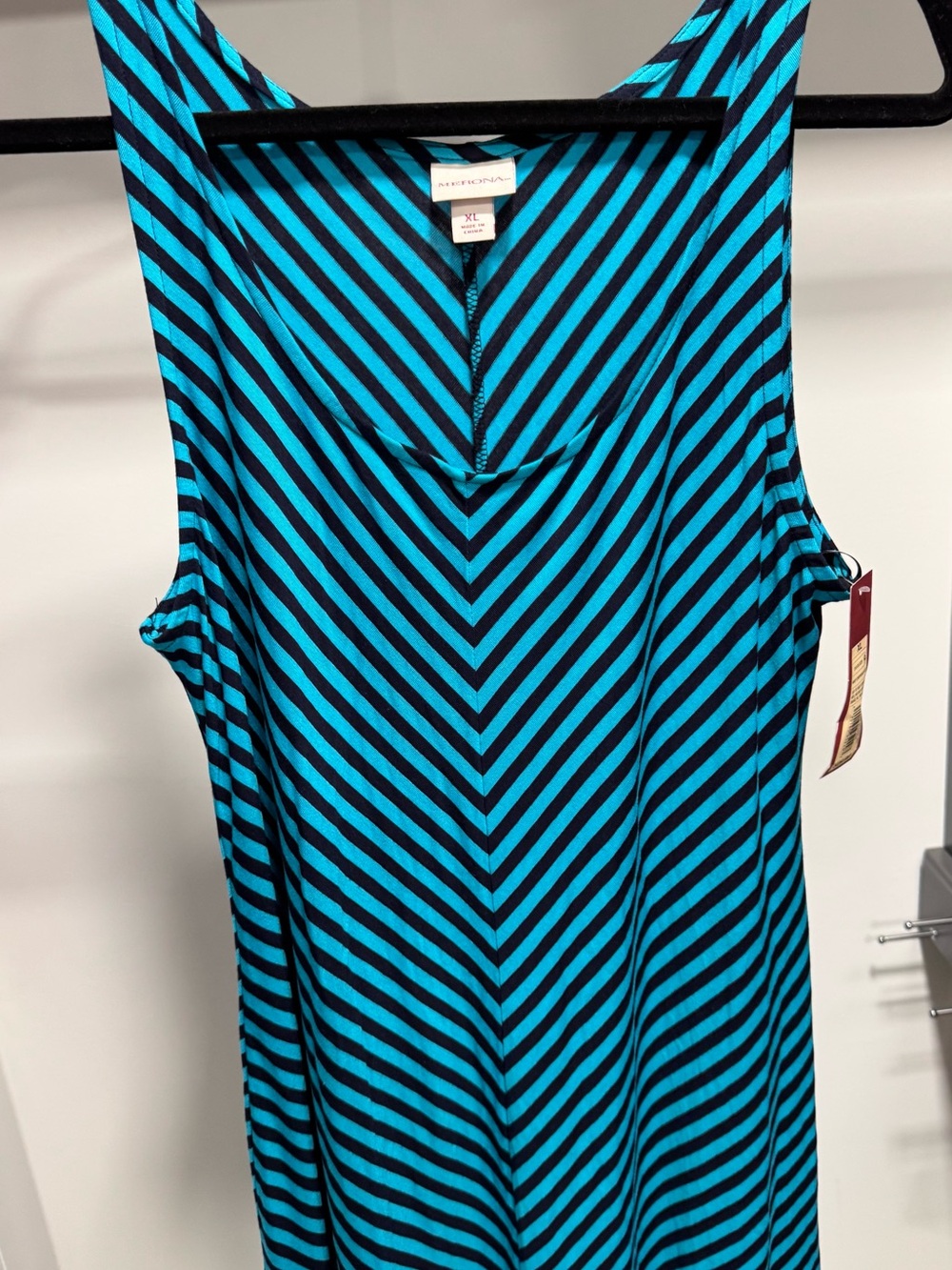 Merona Striped Maxi Dress in Teal and Black